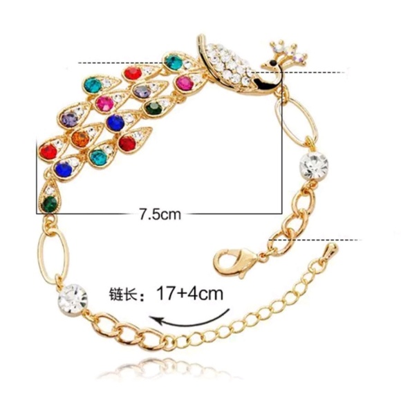 💢LAST ONE💢 Rhinestones Peacock Bracelet - Picture 6 of 6